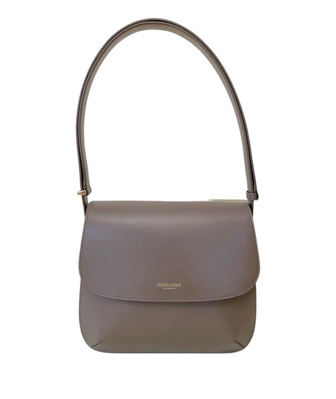 GIORGIO ARMANI Бежевая кожаная сумка через плечо, фото 1