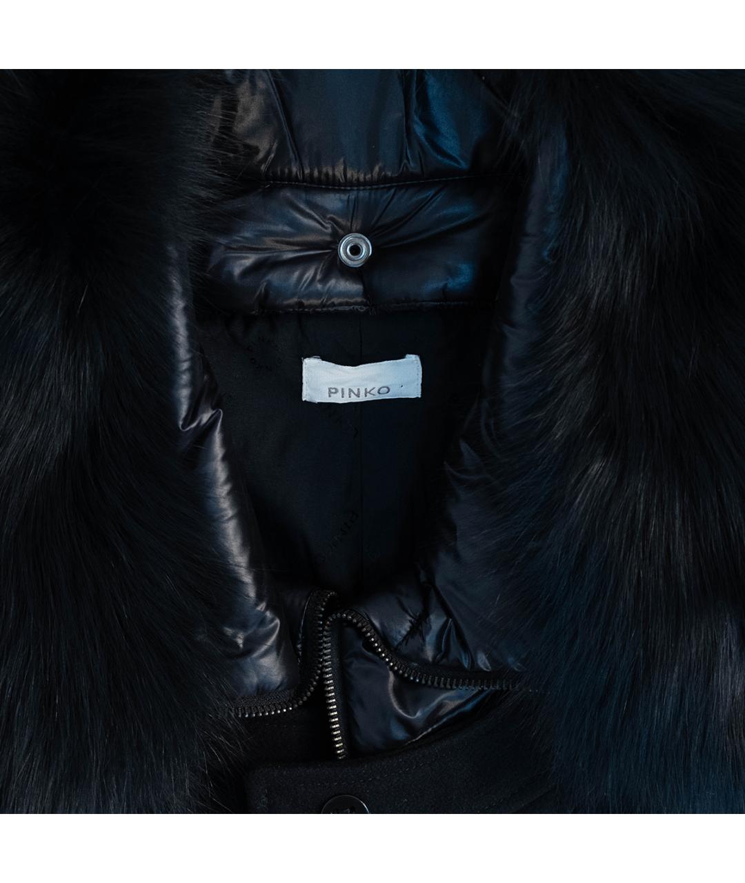 PINKO Черное шерстяное пальто, фото 3