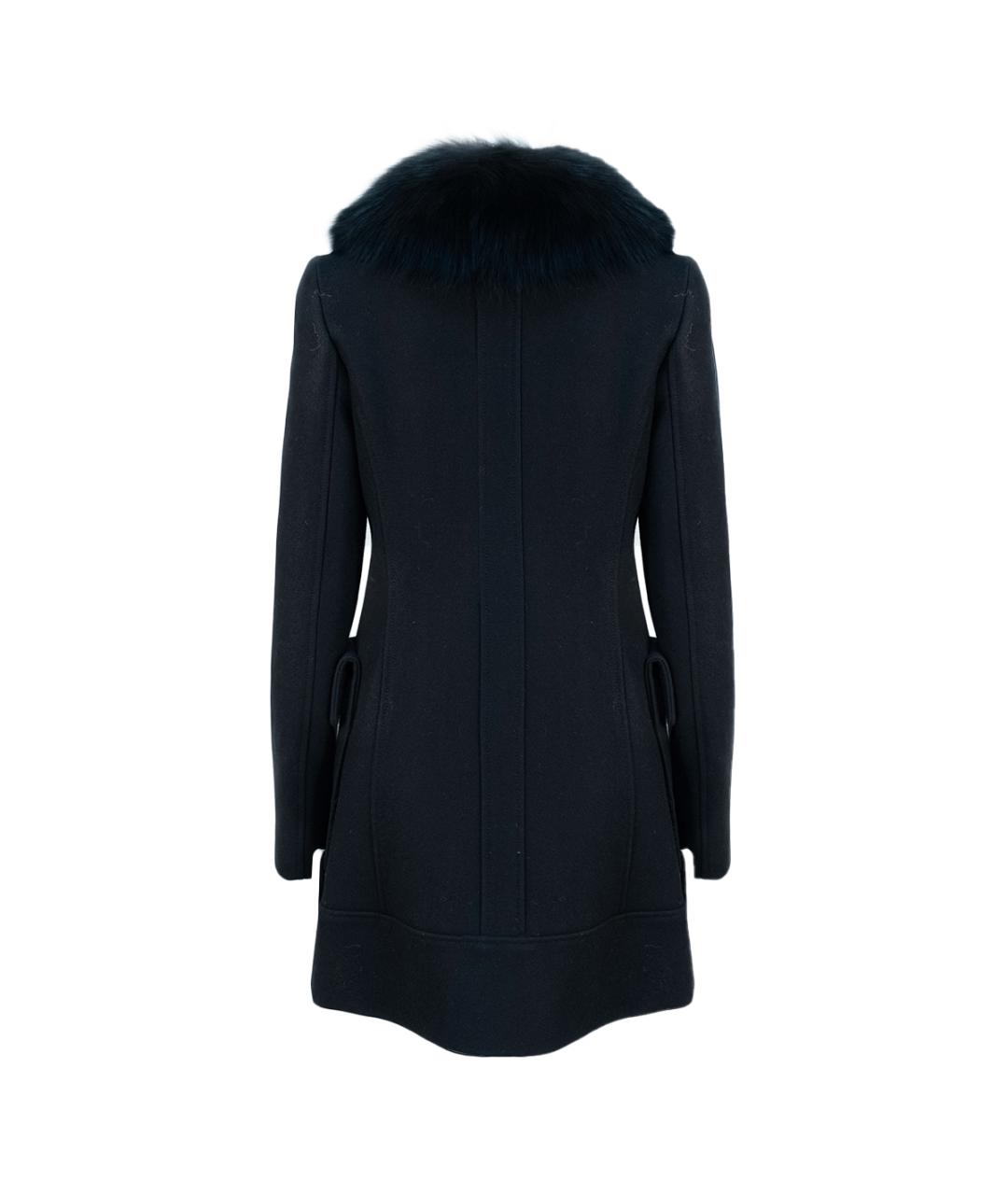 PINKO Черное шерстяное пальто, фото 2