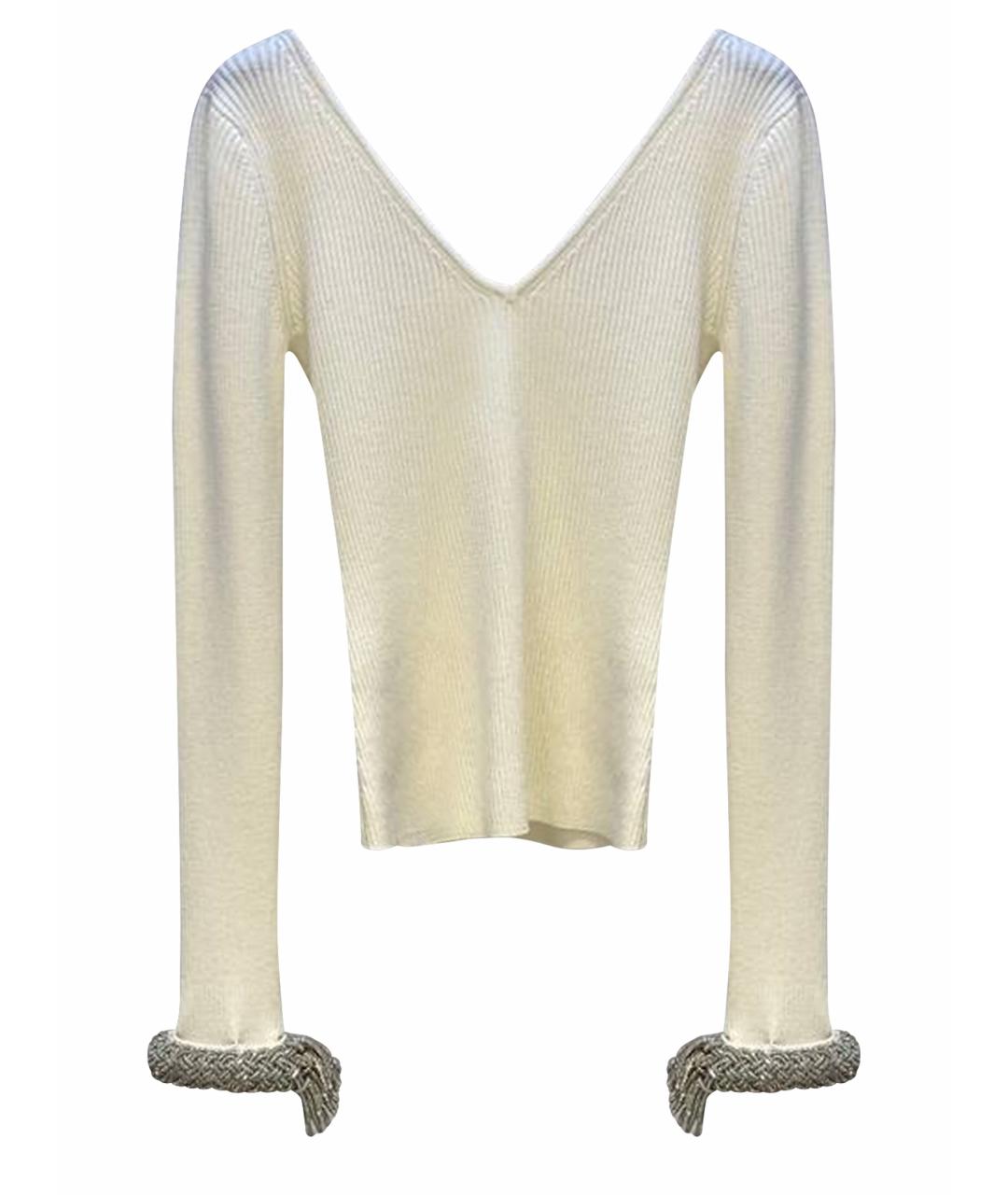 GIUSEPPE DI MORABITO Белый шерстяной джемпер / свитер, фото 1