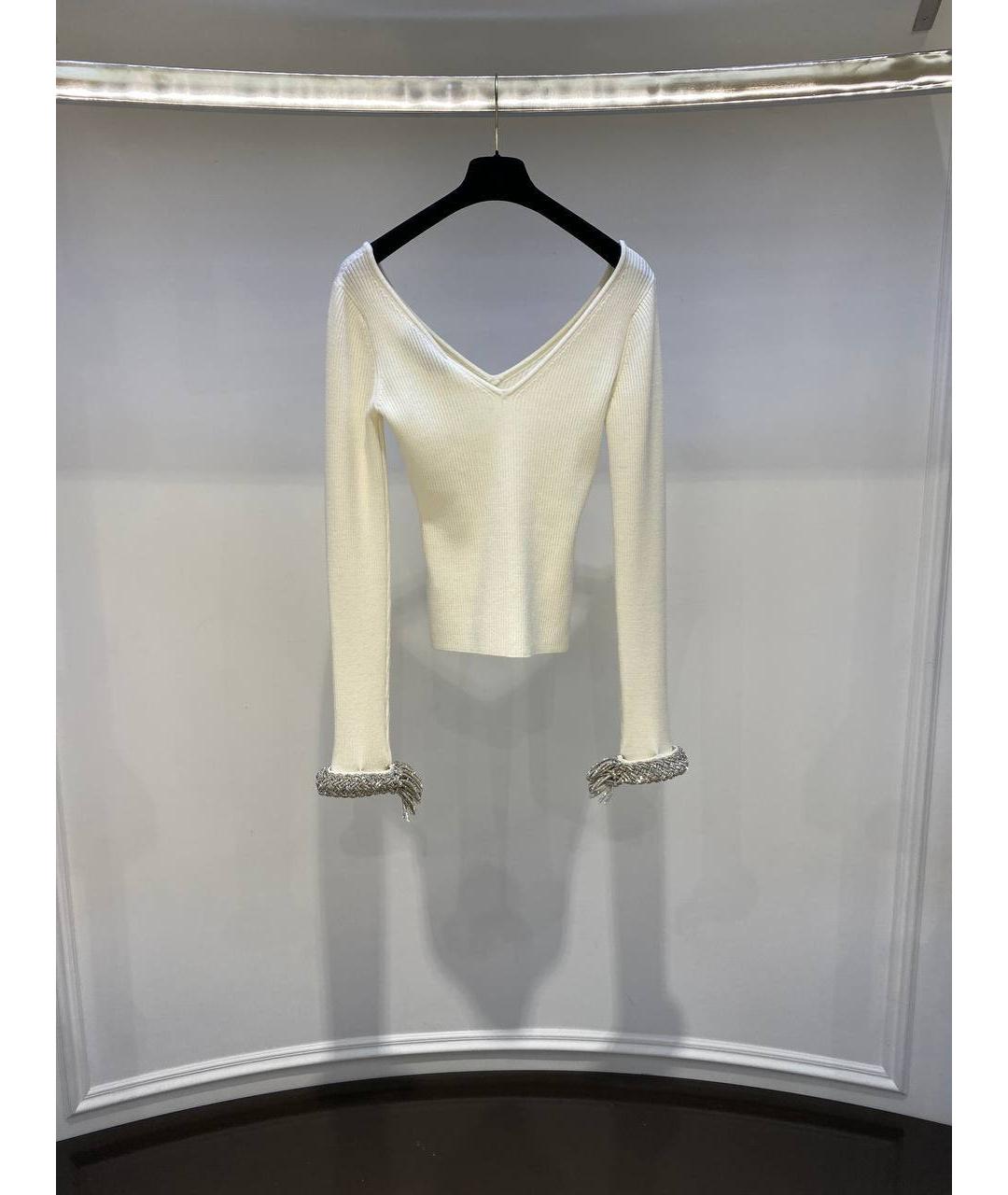 GIUSEPPE DI MORABITO Белый шерстяной джемпер / свитер, фото 2