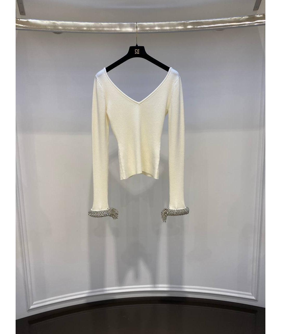 GIUSEPPE DI MORABITO Белый шерстяной джемпер / свитер, фото 3