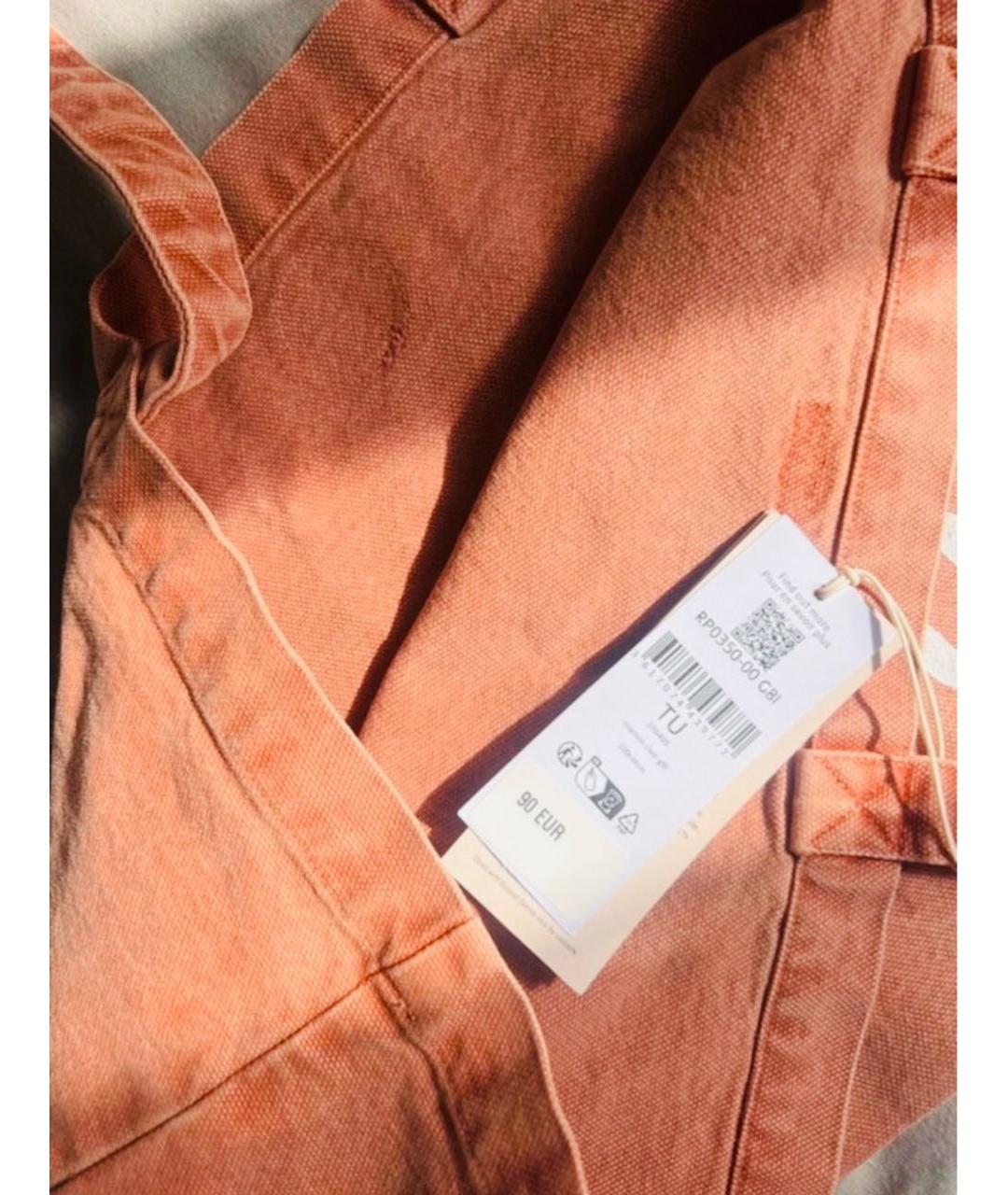 LACOSTE Оранжевая хлопковая сумка тоут, фото 4