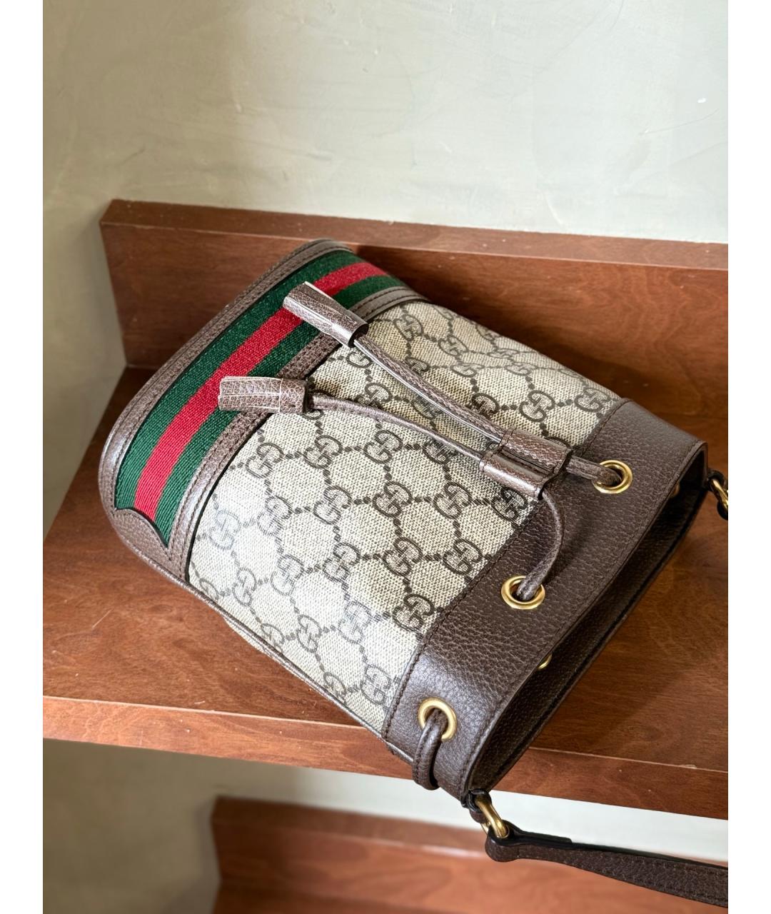 GUCCI Бежевая деним сумка через плечо, фото 6