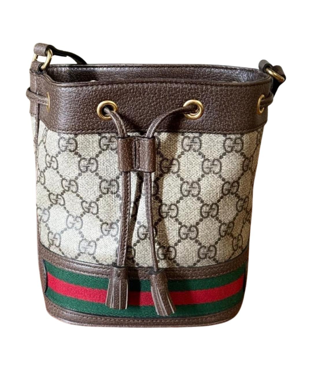 GUCCI Бежевая деним сумка через плечо, фото 1