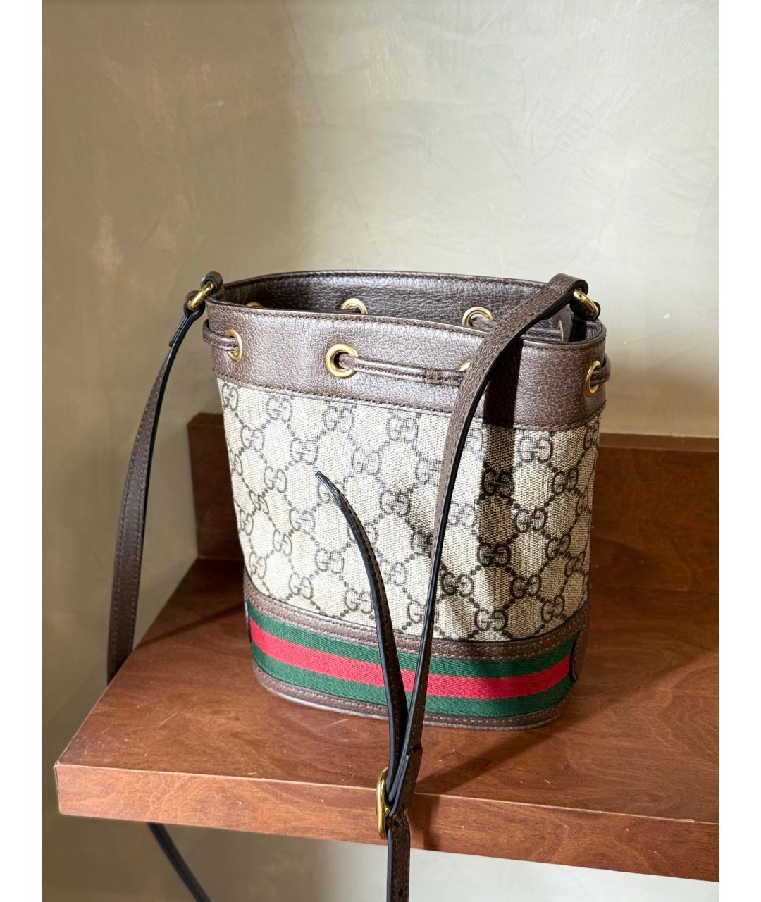 GUCCI Бежевая деним сумка через плечо, фото 4