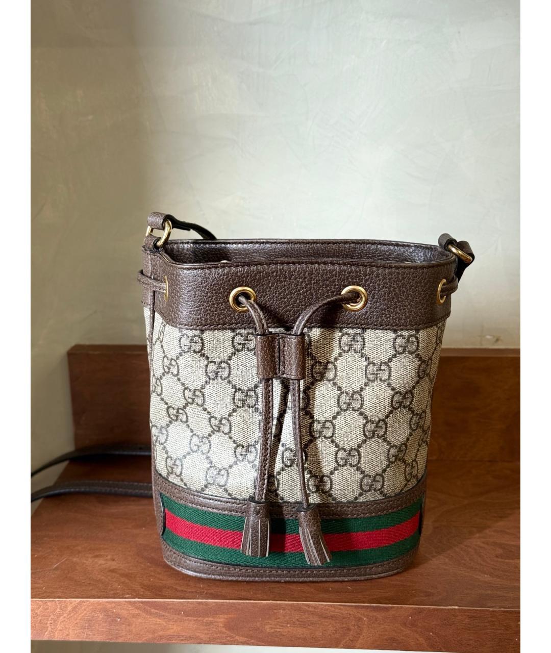 GUCCI Бежевая деним сумка через плечо, фото 7