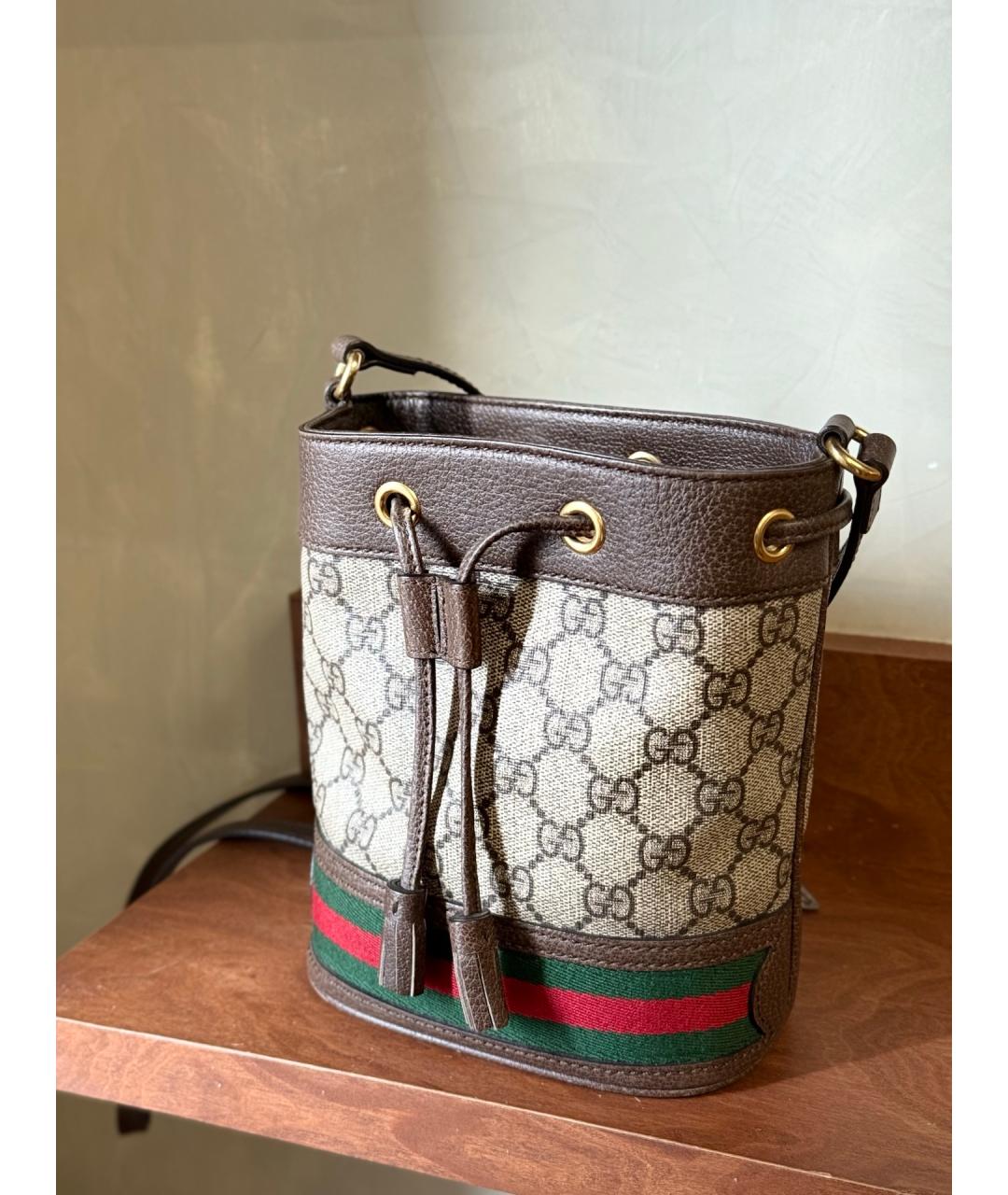 GUCCI Бежевая деним сумка через плечо, фото 2