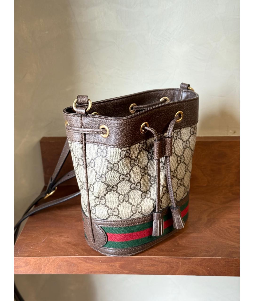 GUCCI Бежевая деним сумка через плечо, фото 3