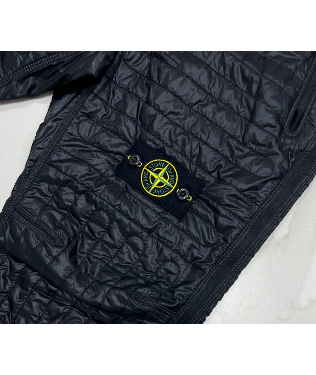 STONE ISLAND Черные хлопковые повседневные брюки, фото 3