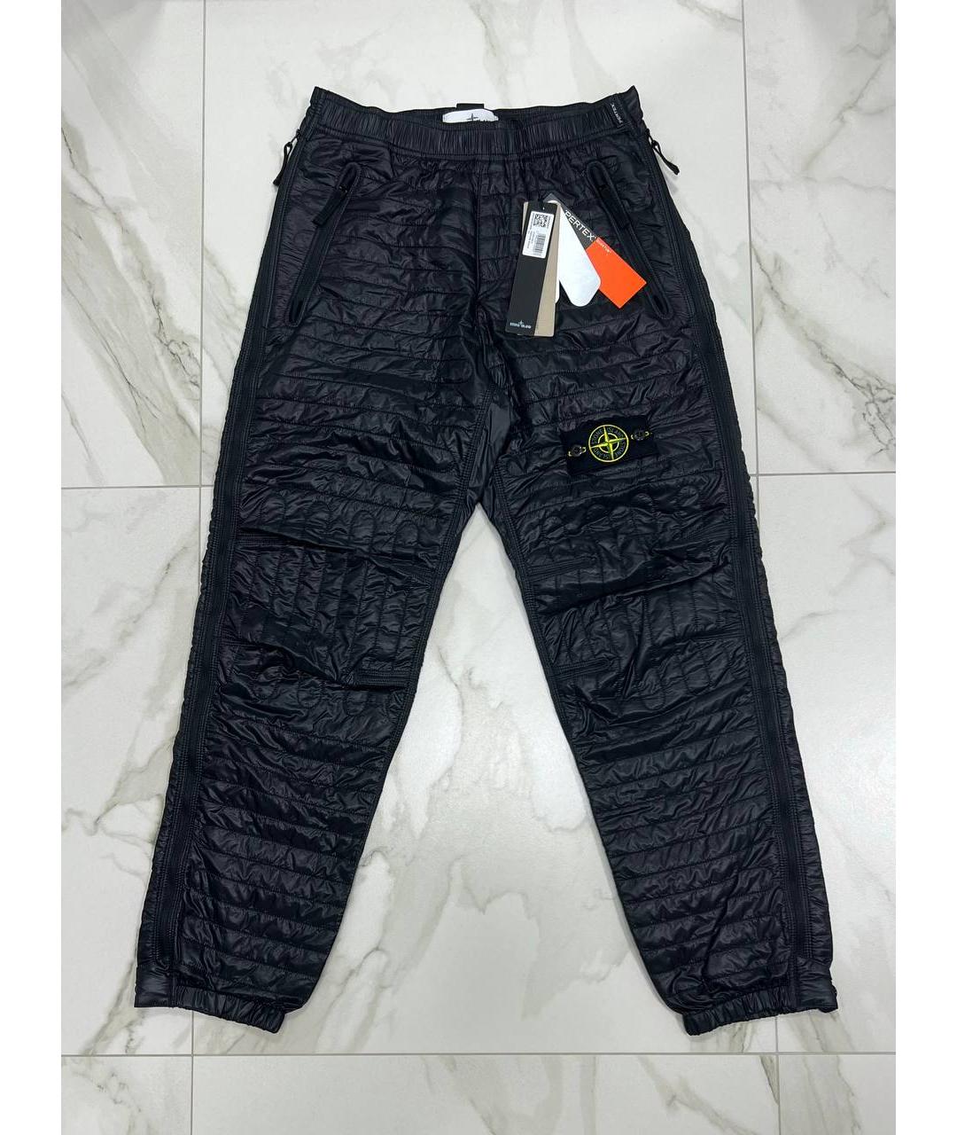 STONE ISLAND Черные хлопковые повседневные брюки, фото 9