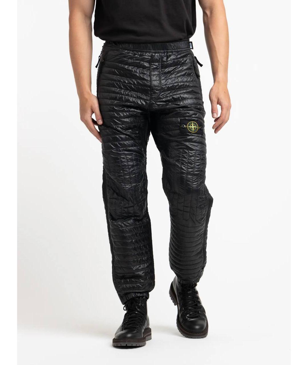 STONE ISLAND Черные хлопковые повседневные брюки, фото 7