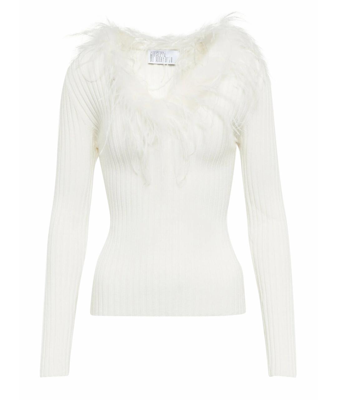 GIUSEPPE DI MORABITO Белая вискозная водолазка, фото 1