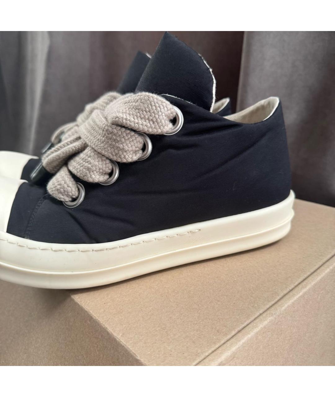 RICK OWENS Черные низкие кроссовки / кеды, фото 2