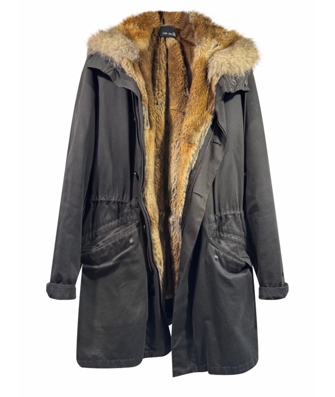 YVES SALOMON Серая меховая парка, фото 11