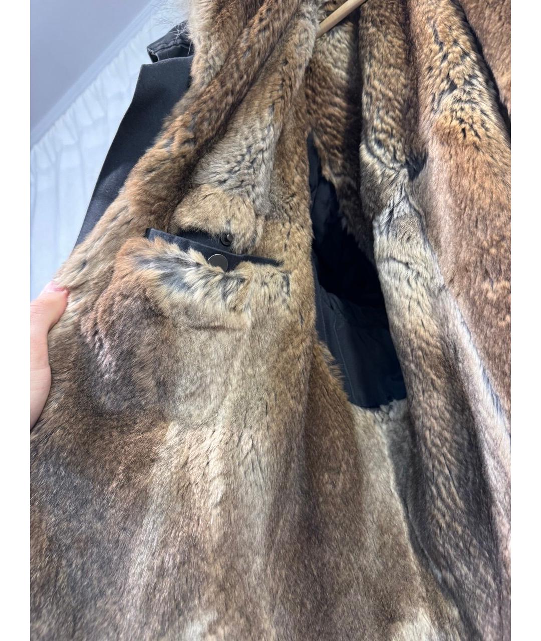 YVES SALOMON Серая меховая парка, фото 9