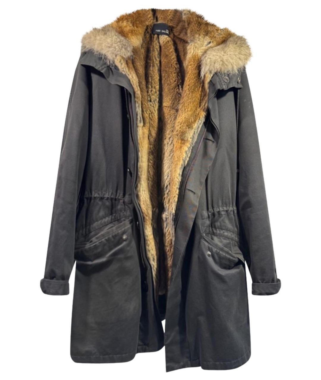 YVES SALOMON Серая меховая парка, фото 1