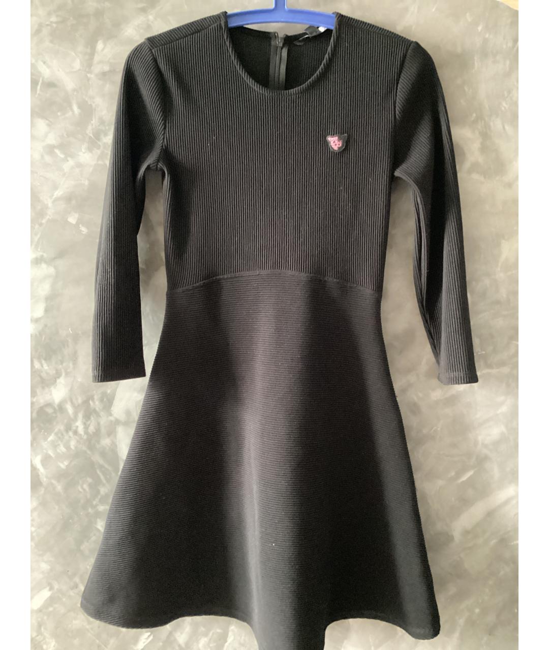 ARMANI EXCHANGE Черное полиэстеровое повседневное платье, фото 5