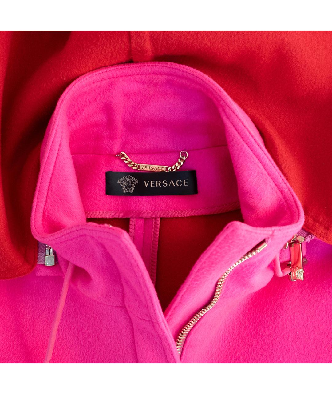 VERSACE Розовая шерстяная куртка, фото 3