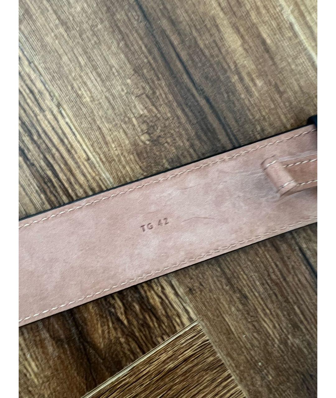 FENDI Черный кожаный ремень, фото 5