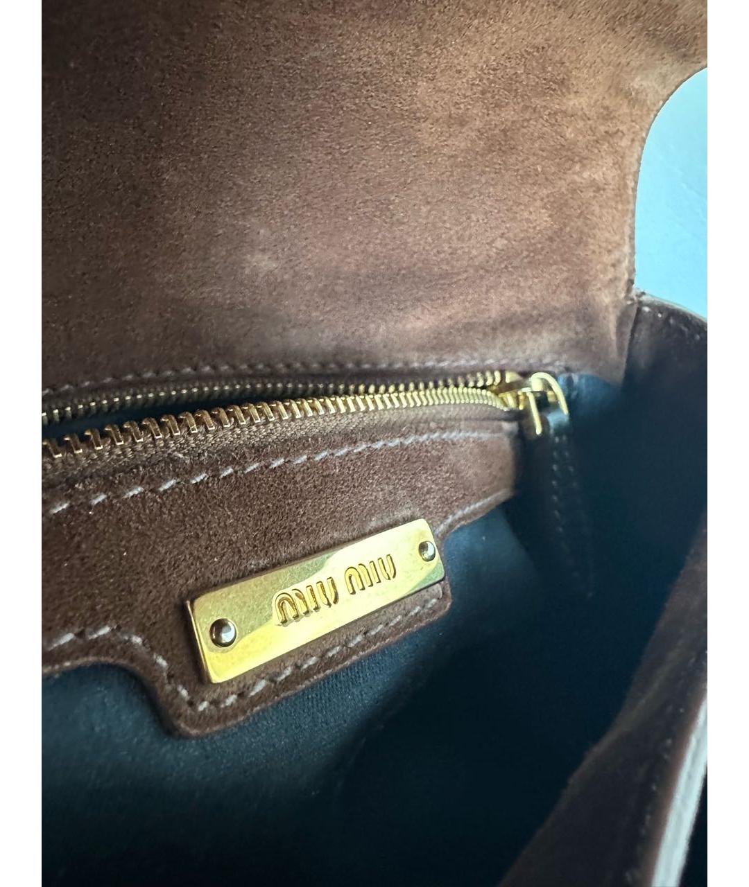MIU MIU Черная кожаная сумка через плечо, фото 6