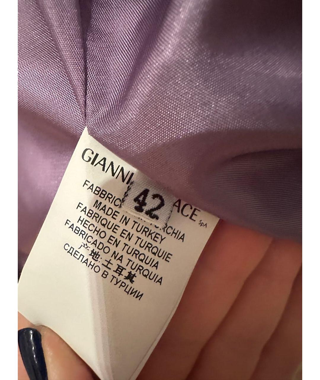 VERSACE COLLECTION Фиолетовая кожаная куртка, фото 4