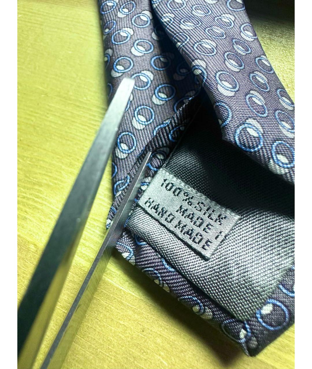 CHRISTIAN DIOR Серый шелковый галстук, фото 5
