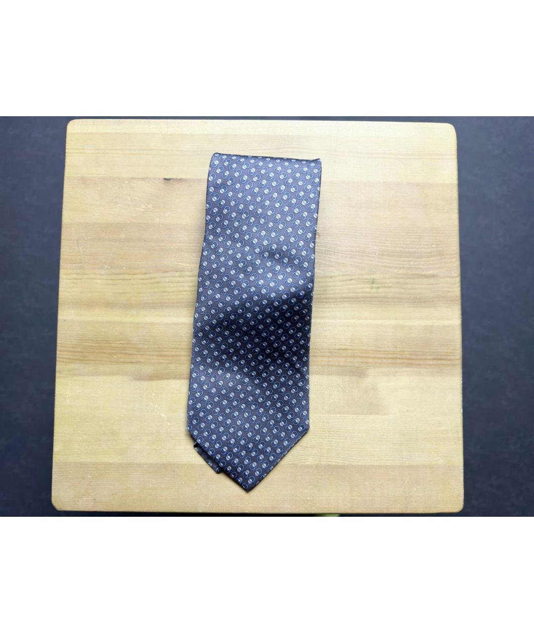 CHRISTIAN DIOR Серый шелковый галстук, фото 8