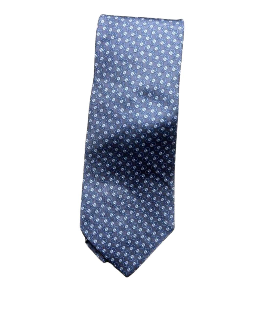 CHRISTIAN DIOR Серый шелковый галстук, фото 1