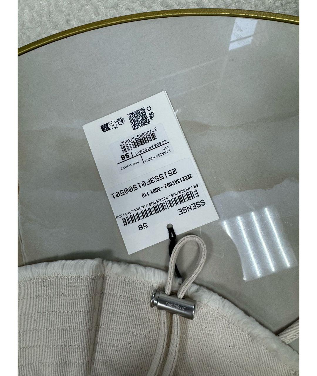 JACQUEMUS Белая хлопковая панама, фото 5