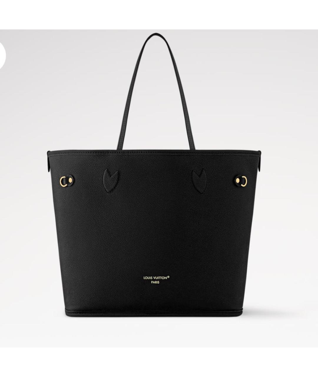 LOUIS VUITTON Черная кожаная сумка тоут, фото 1