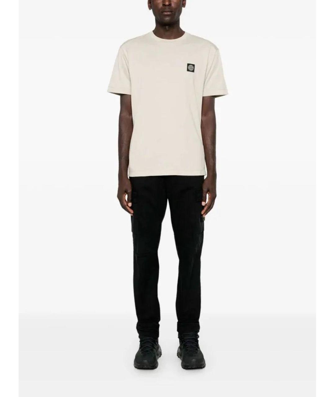 STONE ISLAND Бежевая футболка, фото 5