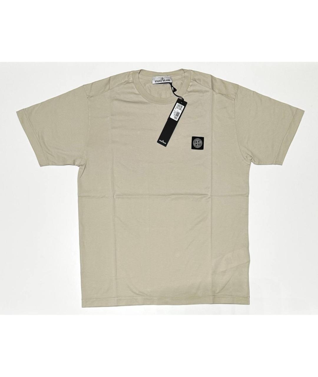 STONE ISLAND Бежевая футболка, фото 7