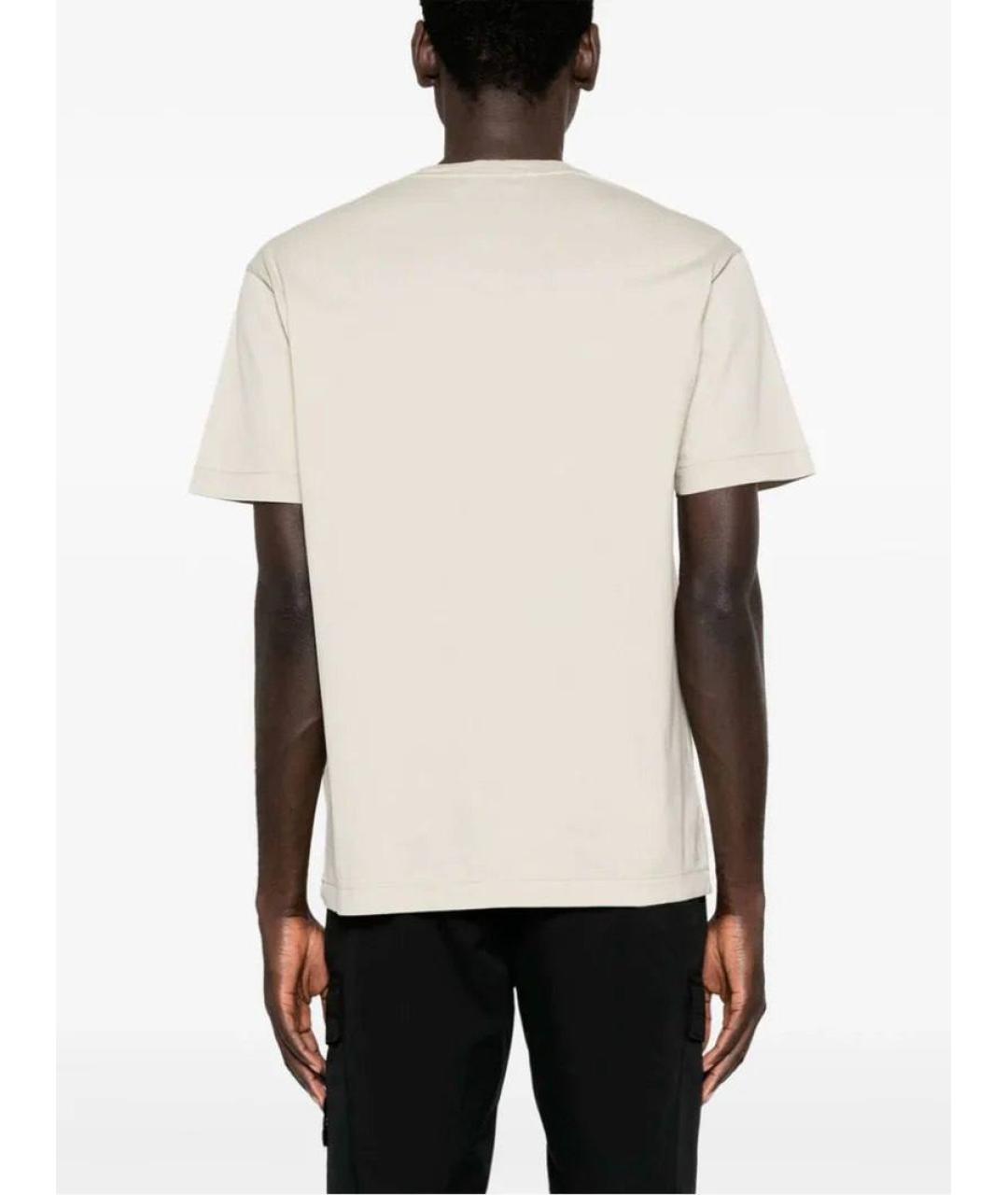 STONE ISLAND Бежевая футболка, фото 6