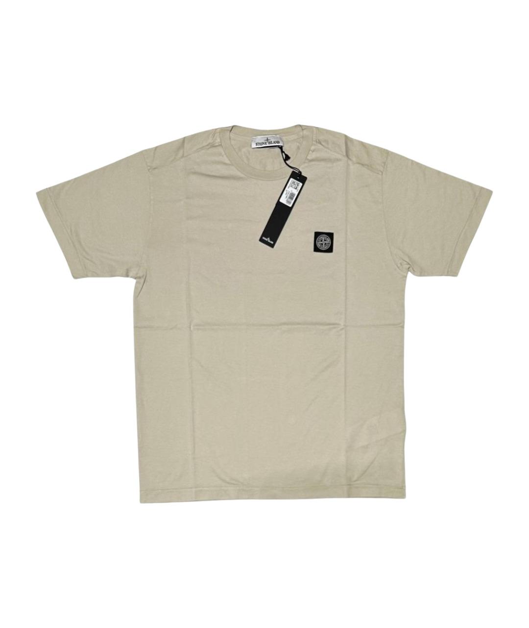 STONE ISLAND Бежевая футболка, фото 1