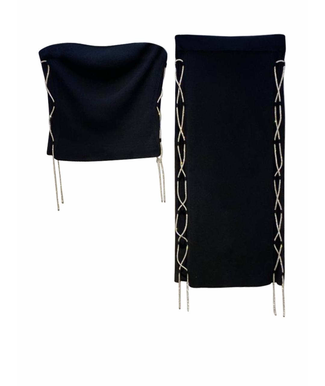 GIUSEPPE DI MORABITO Черный хлопковый костюм с юбками, фото 1