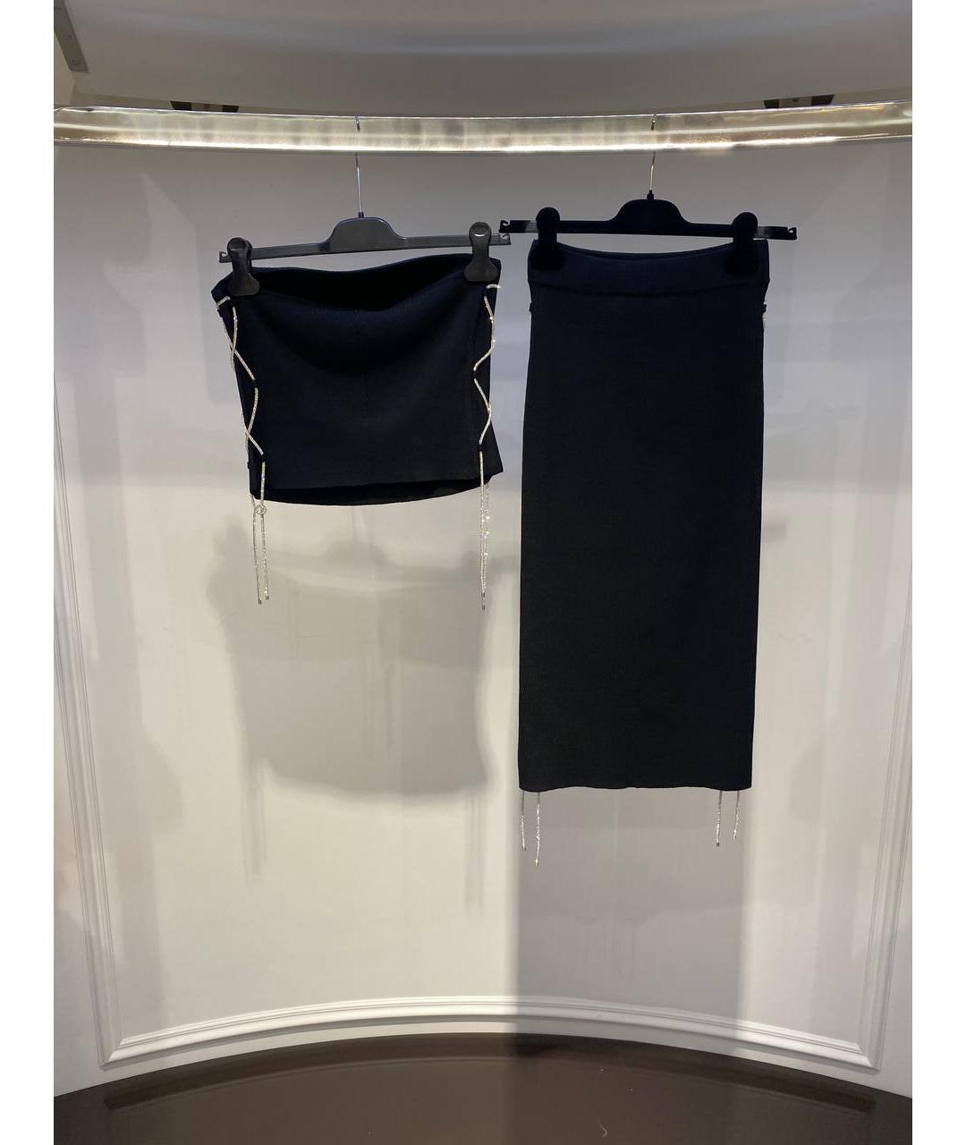 GIUSEPPE DI MORABITO Черный хлопковый костюм с юбками, фото 2