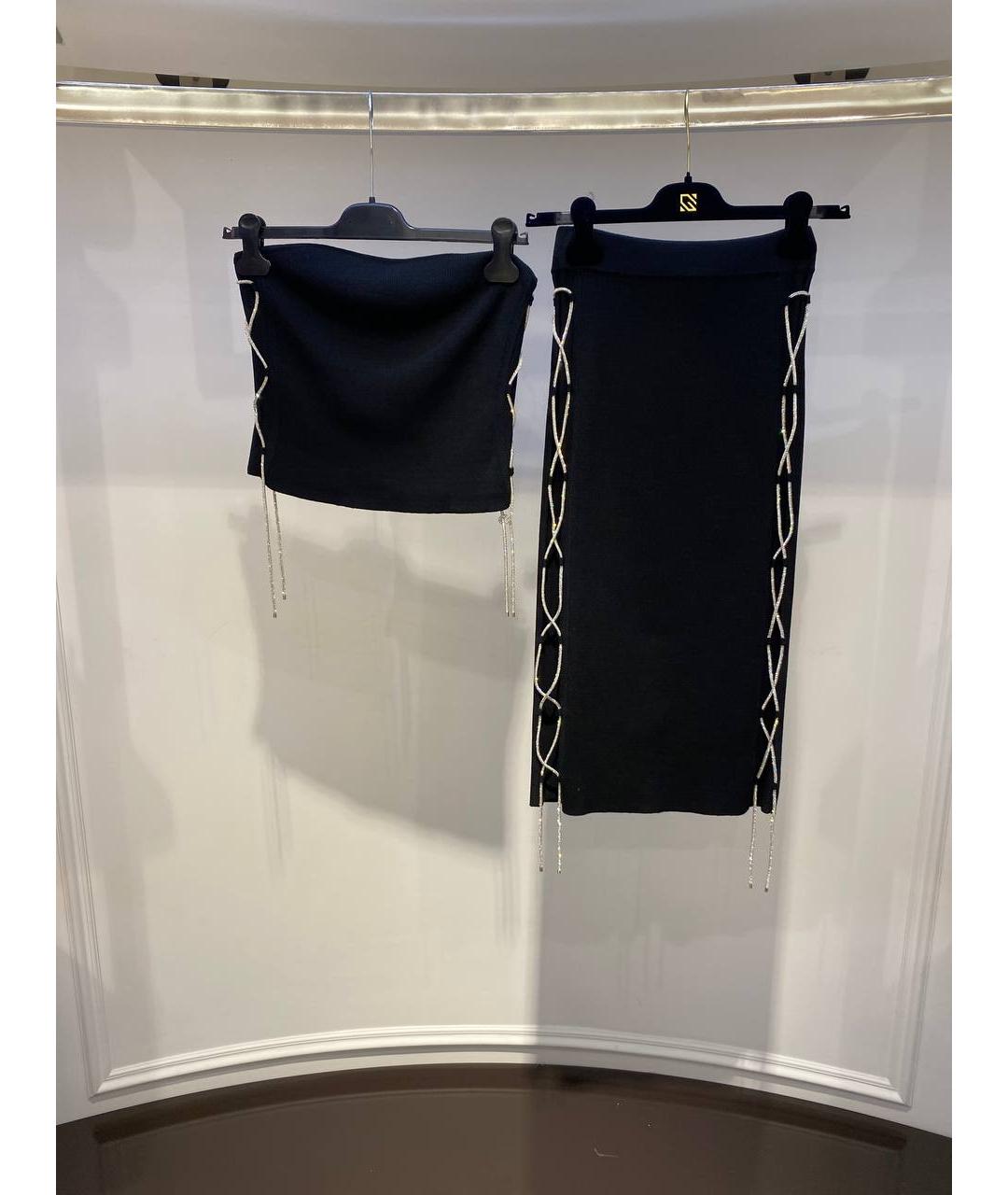 GIUSEPPE DI MORABITO Черный хлопковый костюм с юбками, фото 3