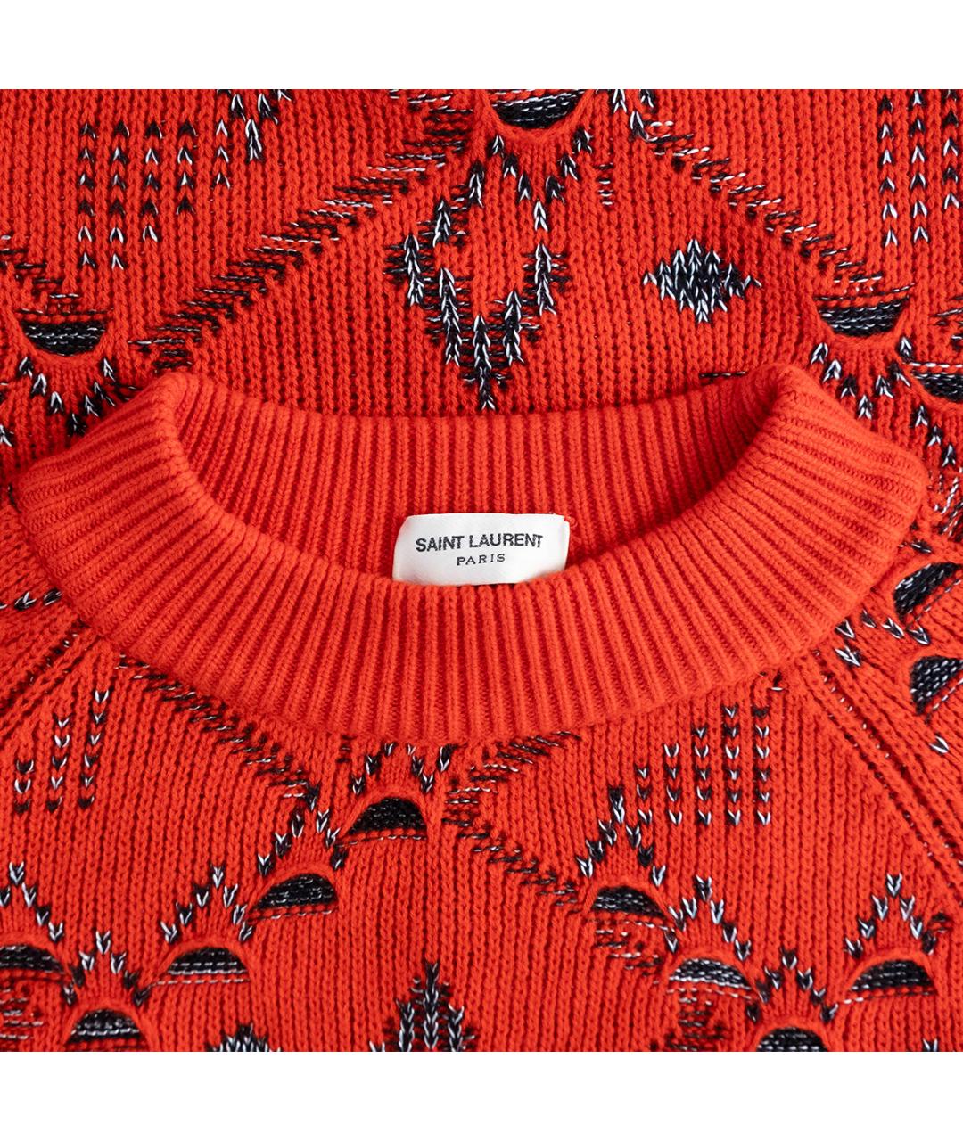 SAINT LAURENT Красный шерстяной джемпер / свитер, фото 3