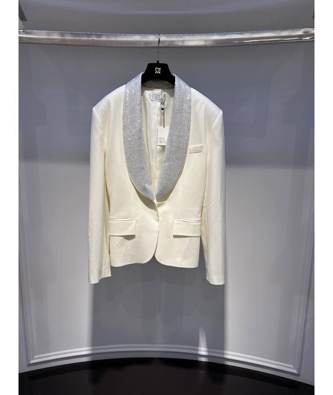 GIUSEPPE DI MORABITO Белый вискозный жакет/пиджак, фото 2