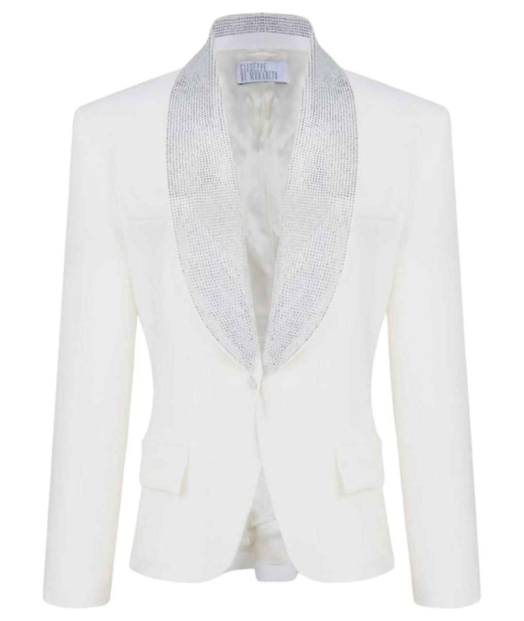 GIUSEPPE DI MORABITO Белый вискозный жакет/пиджак, фото 1