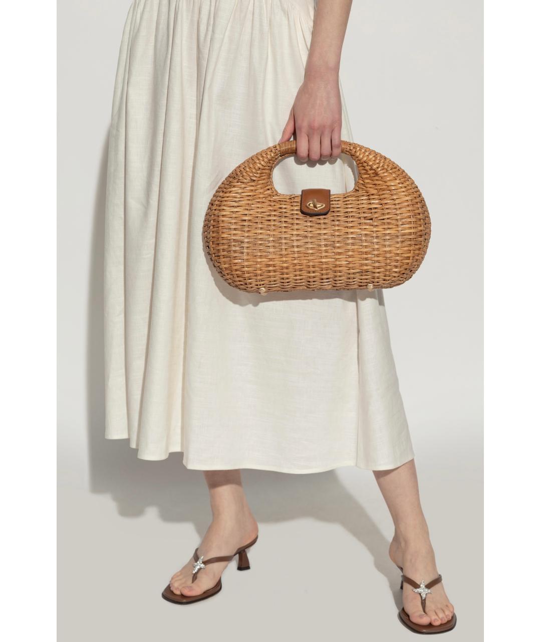 CULT GAIA Коричневая сумка с короткими ручками, фото 4