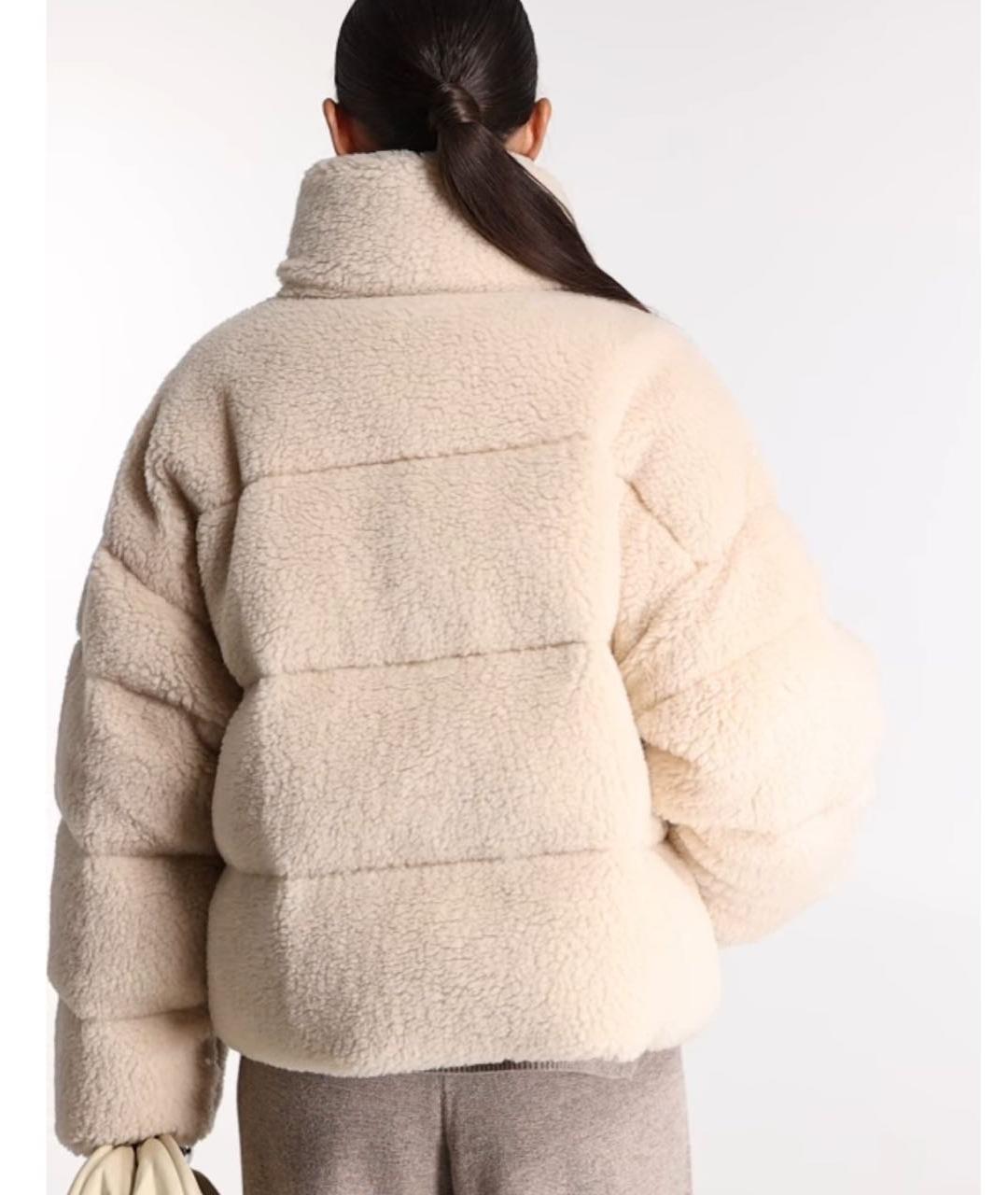 MAX MARA Бежевый шерстяной пуховик, фото 2