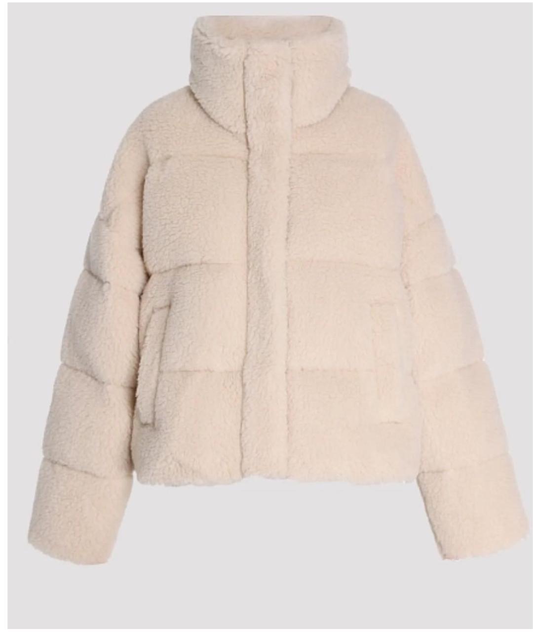 MAX MARA Бежевый шерстяной пуховик, фото 5