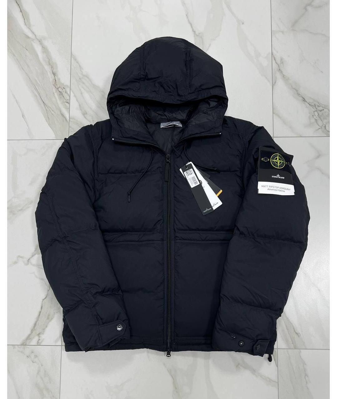 STONE ISLAND Черная полиэстеровая куртка, фото 10