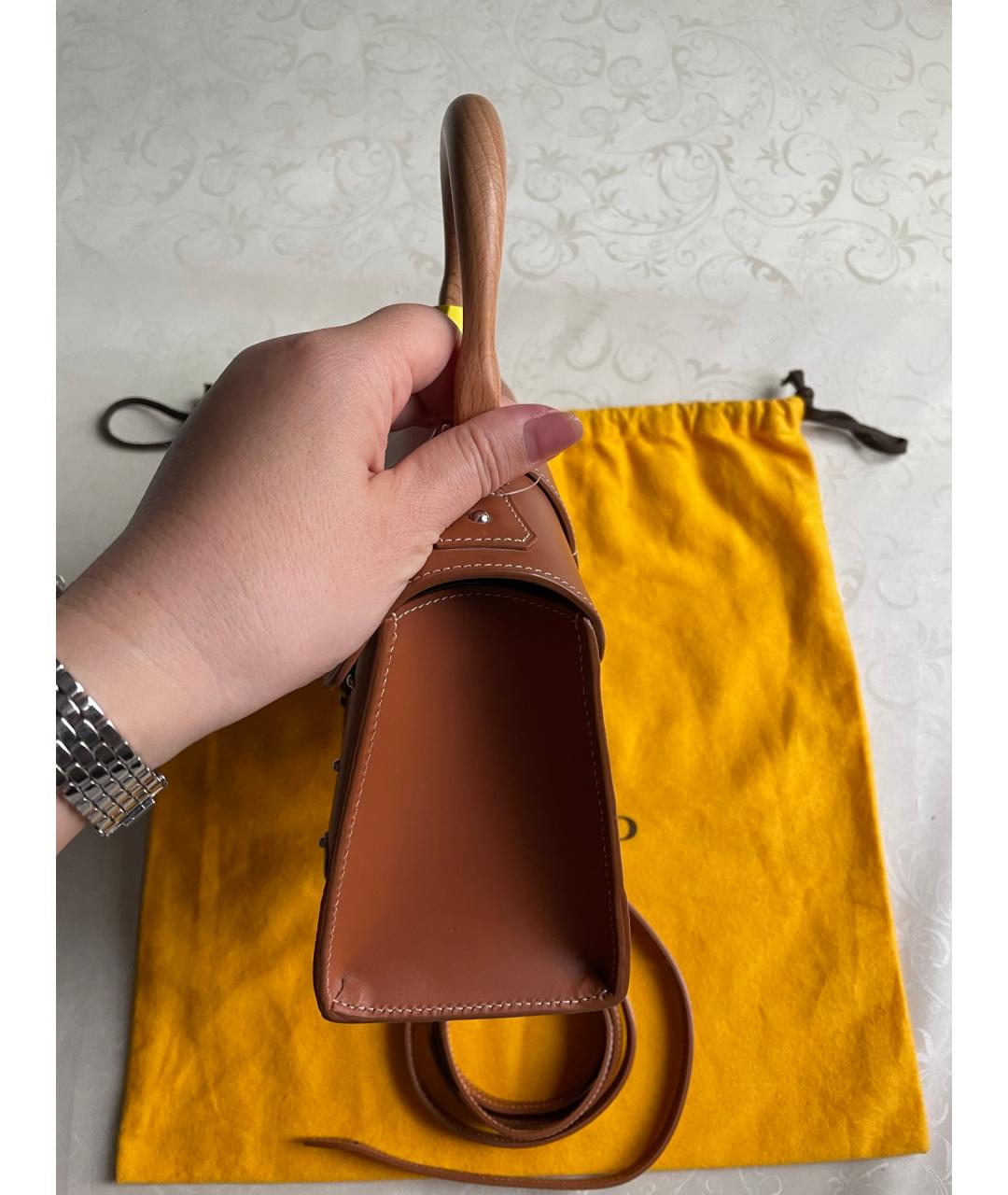 GOYARD Коричневая сумка через плечо из искусственной кожи, фото 4