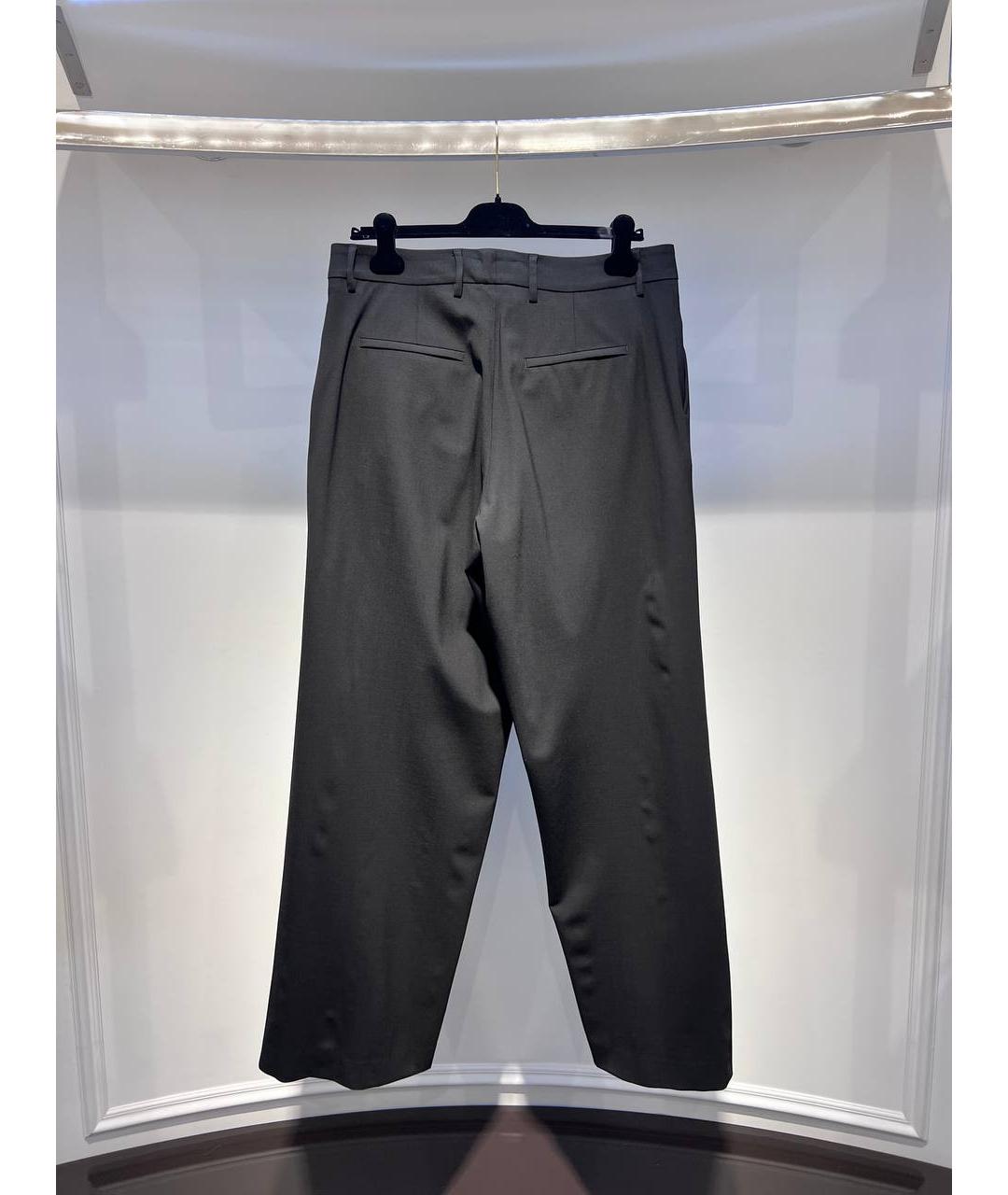 GIUSEPPE DI MORABITO Серые шерстяные прямые брюки, фото 2