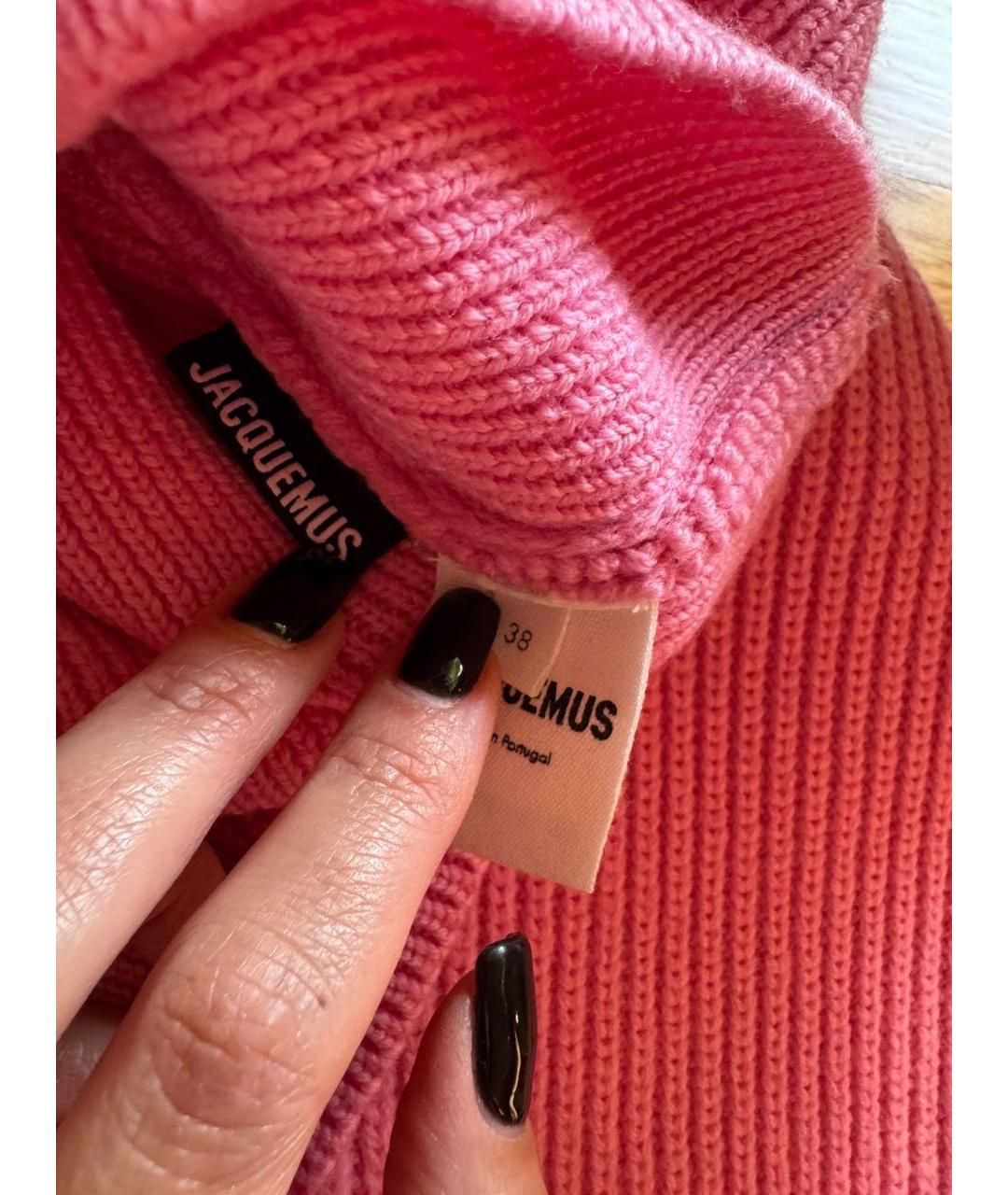 JACQUEMUS Розовый шерстяной джемпер / свитер, фото 5