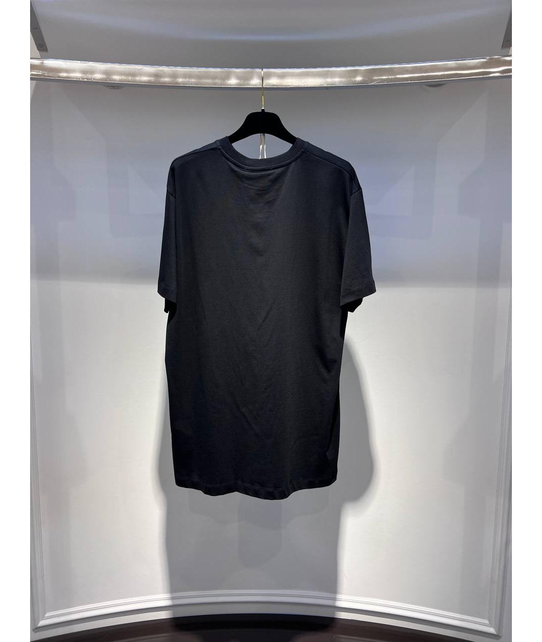 GIUSEPPE DI MORABITO Черная хлопковая футболка, фото 2