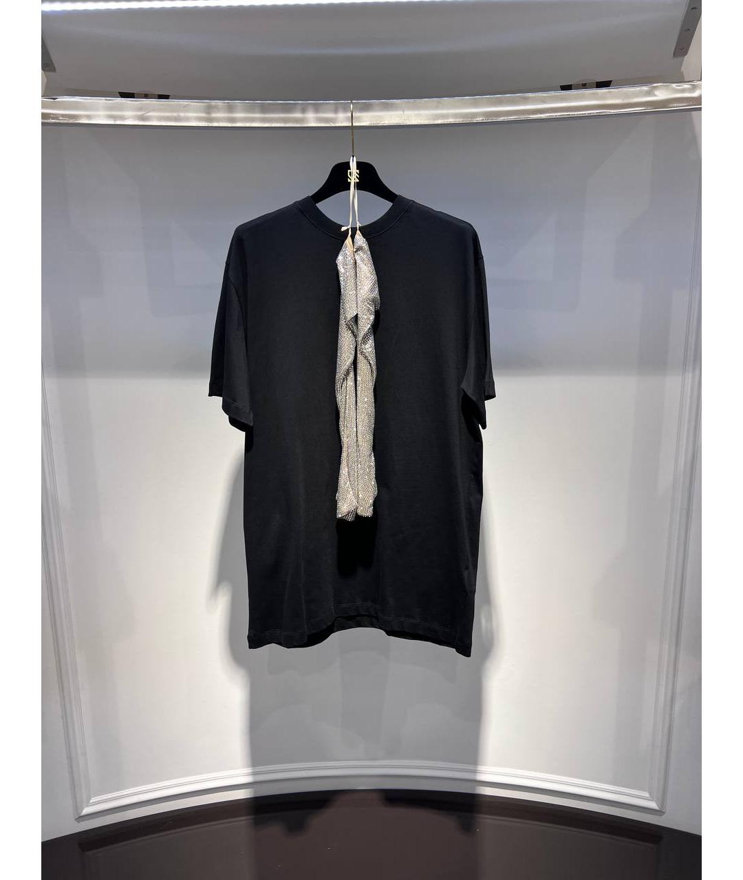 GIUSEPPE DI MORABITO Черная хлопковая футболка, фото 3